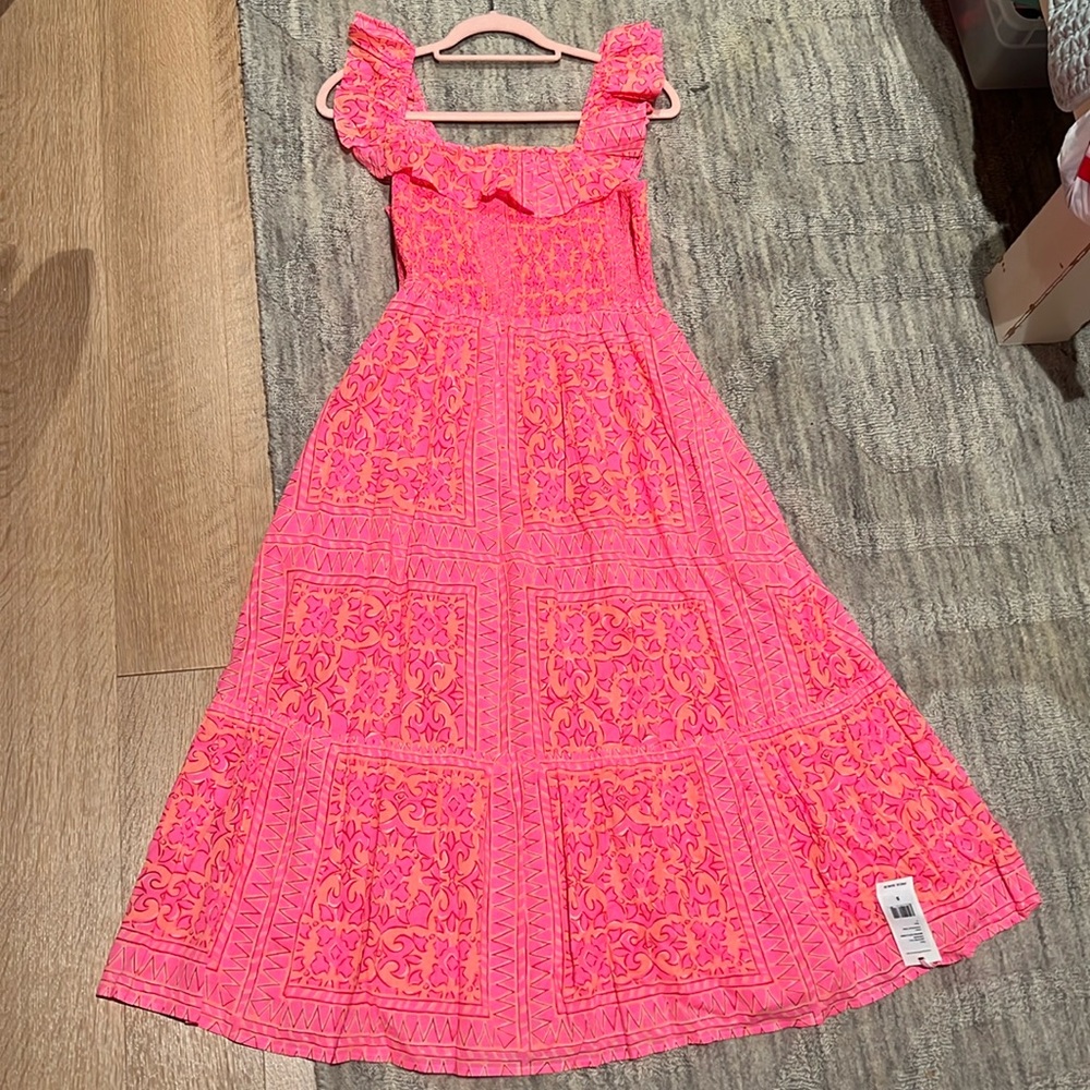 Pink and orange summer dress